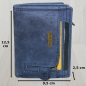 Preview: flevado Geldbörse Unisex Damen Herren Echt Leder RFID Schutz Blau